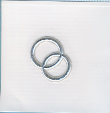 3532601 Wachsdekor Eheringe 30mm silber 1 Stück