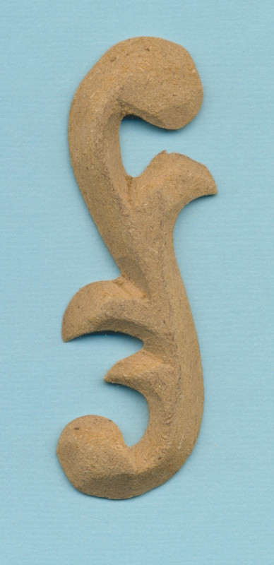 077820055 Holz Dekor Ornament geschwungen 8,2x3,1cm