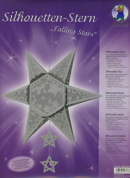 Silhouetten Stern Falling Stars silber