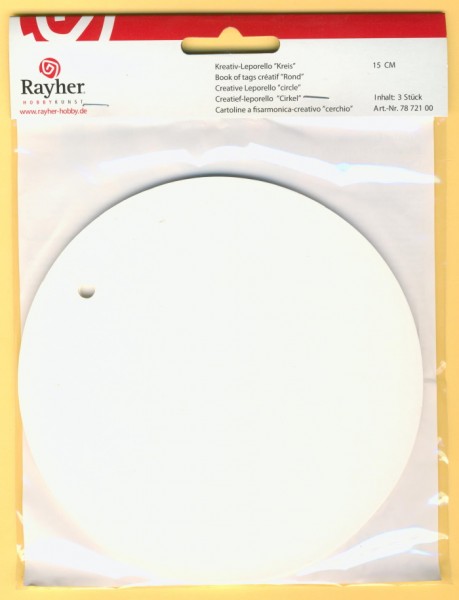 7872100 Kreativ Leporello Kreis 15cm weiß 3 Stück