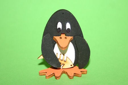 Holz-Deko Bastelpackung 2xPinguin 6cm