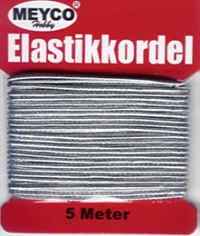 93631 Elastikkordel 1mm silber 5m