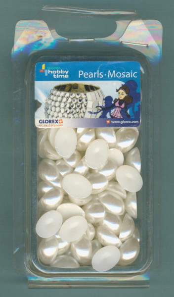 6246501 Mosaikperlen 10x15mm creme 60g