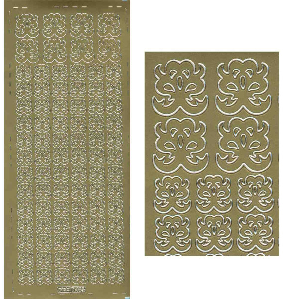 pu485g Sticker Ornamente 3 gold