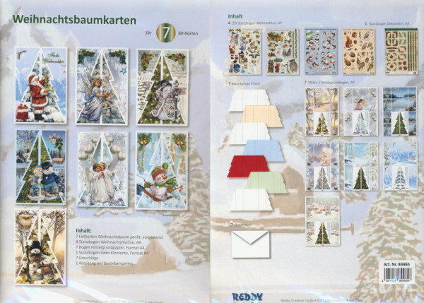 84465 Bastelset Weihnachtsbaumkarten