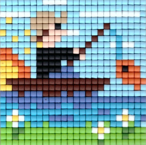 77686 Pixelhobby Set kleine Basisplatte Angler