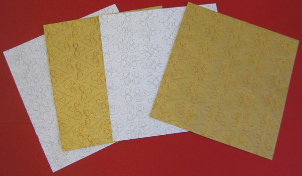 1155029201 Naturpapier Set mit Stickmuster kupfer silber