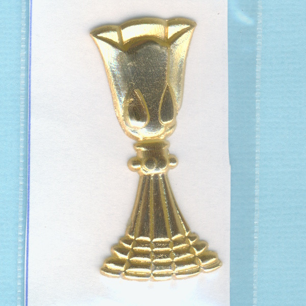 7035931 Wachsdekor Kelch gold 43mm