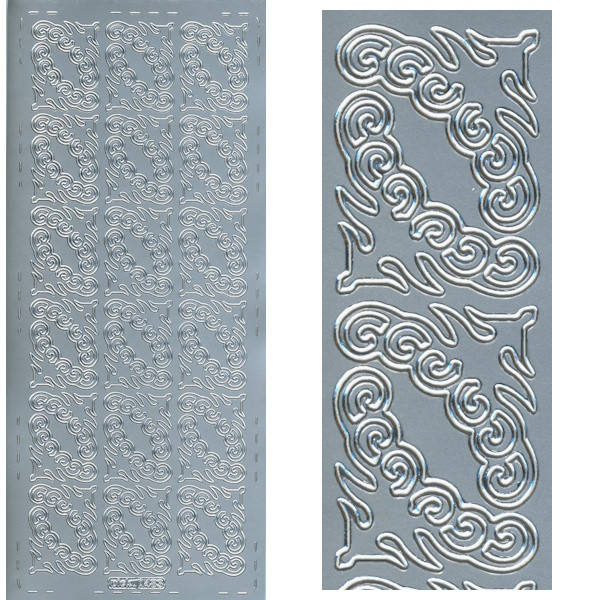 pu483s Sticker Ecken 2 silber