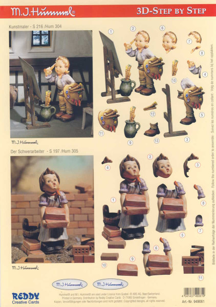 949061 3D Motivbogen A4 Hummel Kunstmaler