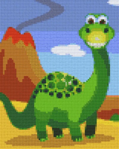 804314 Pixelhobby Klassik Set Dinosaurier grün
