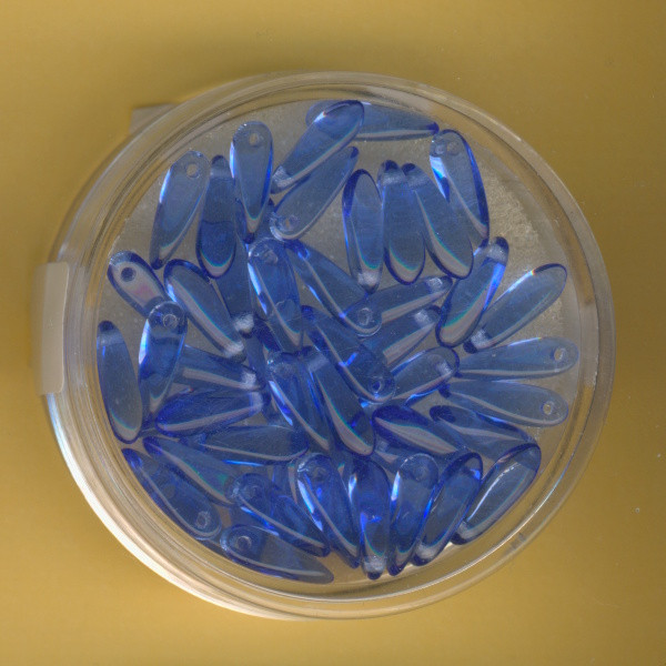 4834-11174 Glasperlen Tropfen 11mm dunkelblau 50 Stück