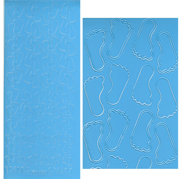 pu325hb Sticker Füsse 3 hellblau