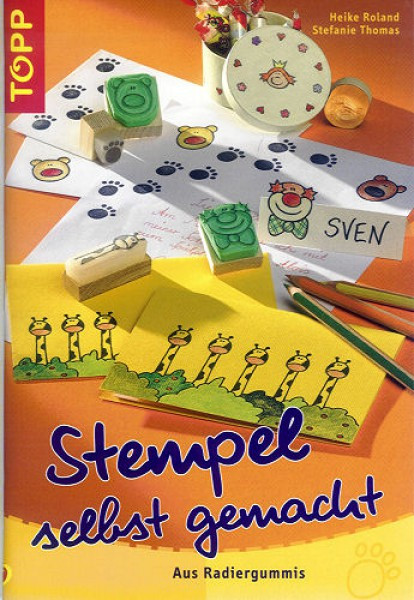 3582 Buch Stempel selbst gemacht aus Radiergummis
