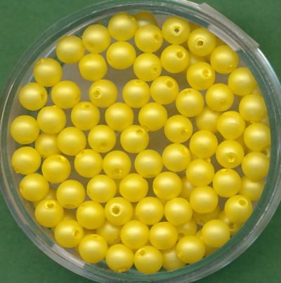 082004004 Wachsperlen 4mm gelb matt 90 Stück