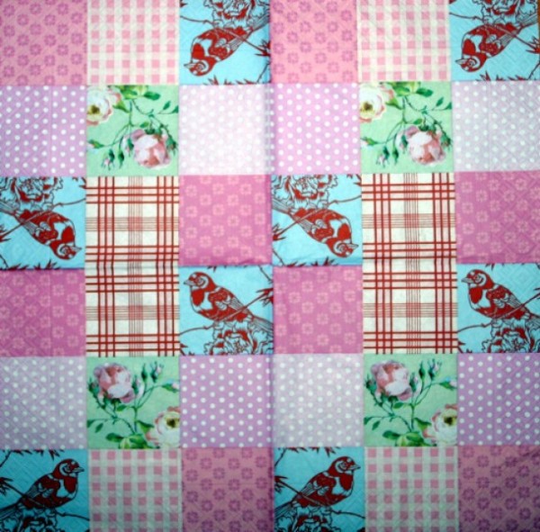 Serviette Frühling Patchwork