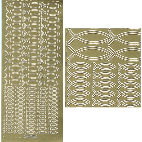 pu322g Sticker Fische gold