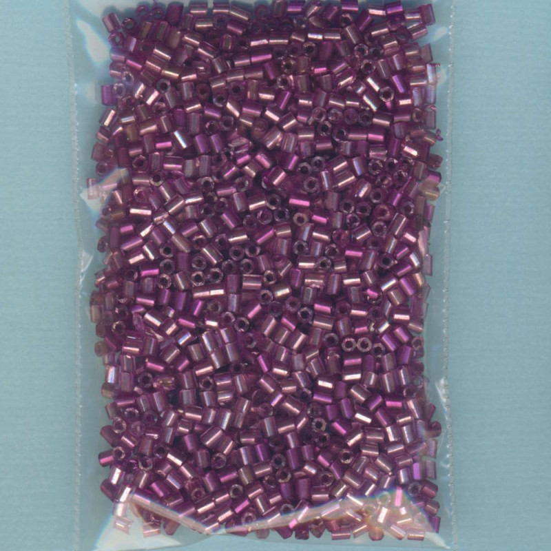 wh03283 Glasperlen Stifte 2mm flieder mix Silbereinzug 15g