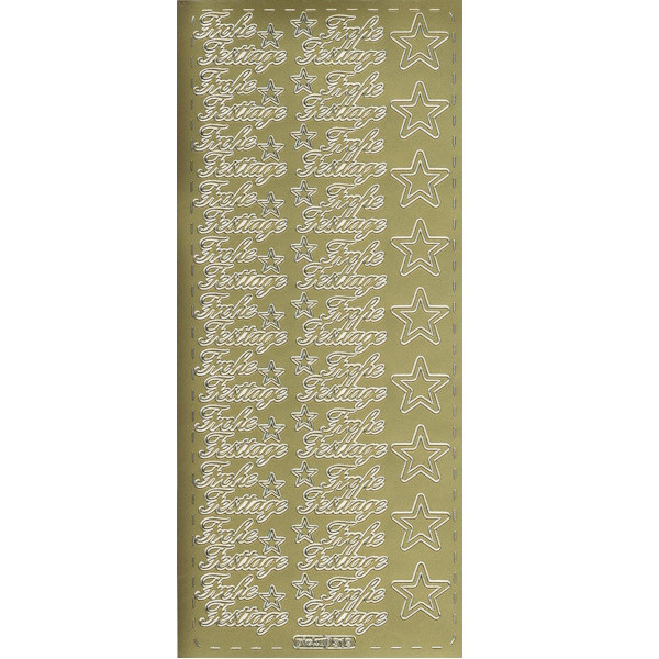 pu319g Sticker Frohe Festtage 2 gold