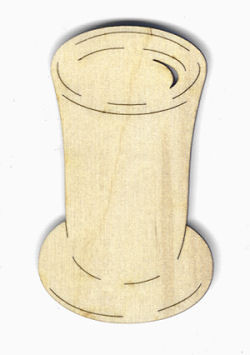cah8705 Holz Deko Latte Macchiatto Becher 5cm