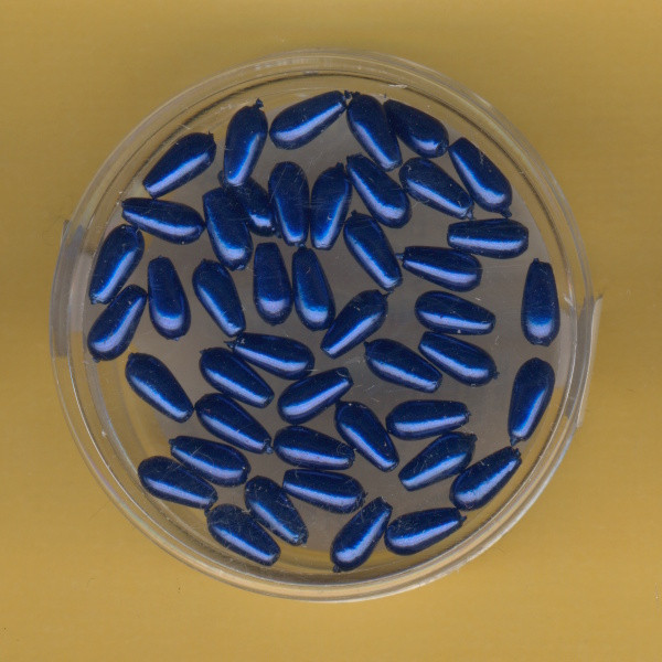 0704-06344 Wachsperlen Tropfen 3x6mm marine 45 Stück