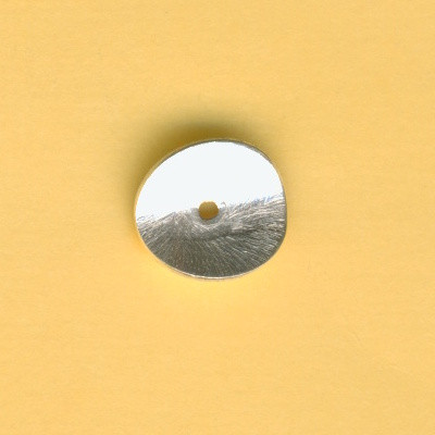 1375-35921 Metallperle Scheibe geschwungen 12mm versilbert