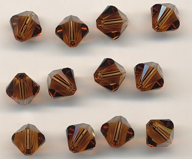 2207833 Swarovski Kristallschliffperlen 6mm smoked topas 12 Stück