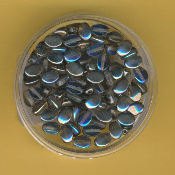 5998537 Pinch Beads 5x3mm kristall graphit rainbow 80 St.