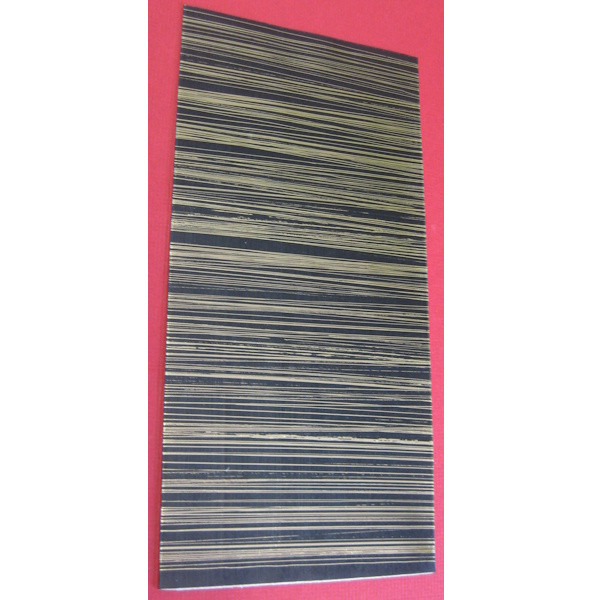 7009151 Kerzen Wachsplatte gestreift gold-schwarz 200x100mm