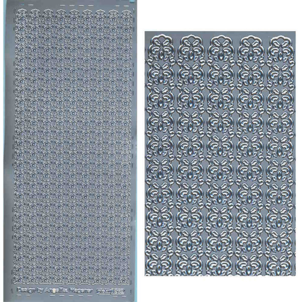 pu262s Sticker Ornamentborte 13 silber