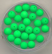 4313-06774 Glasperlen 6mm neon grün 26 Stück