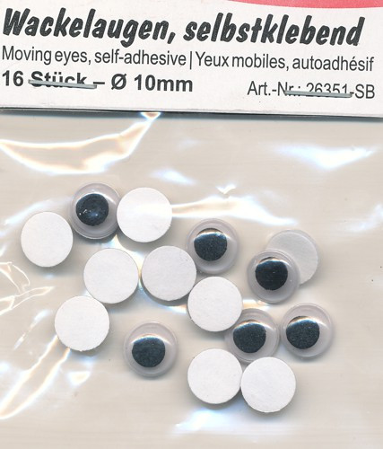 26351sb Wackelaugen selbstklebend 10mm 16 Stück