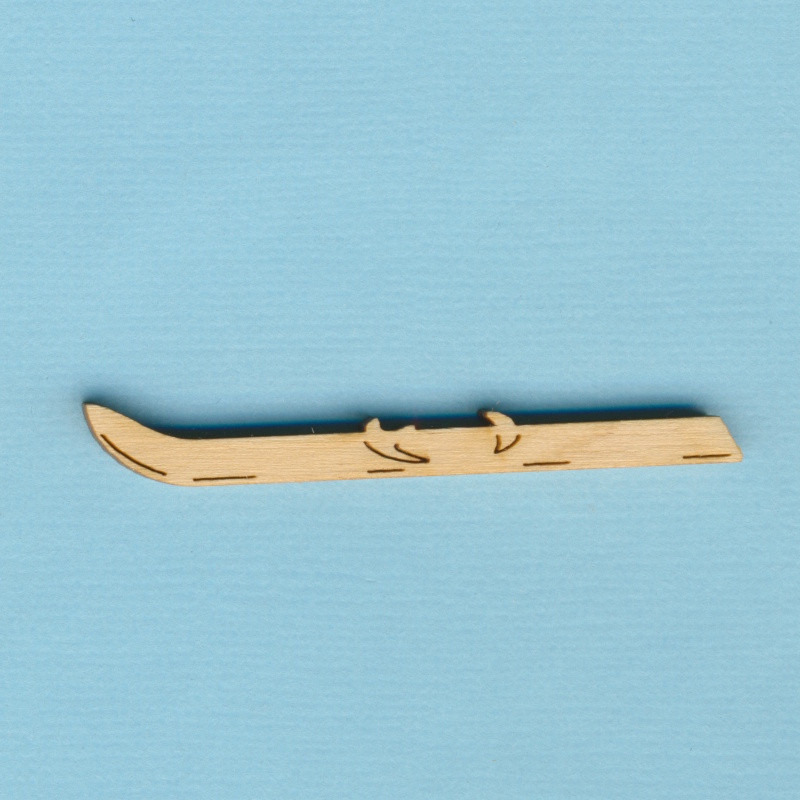 snh2806 Holz Deko Ski einzeln 6cm