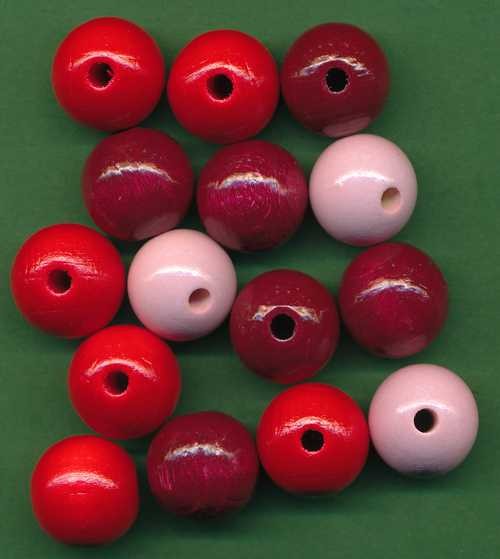 08501652_Holzperlen-16mm-Mix-rot-rosa-ton-15-Stück