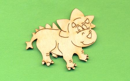 Holz-Deko Horny Saurus 4cm