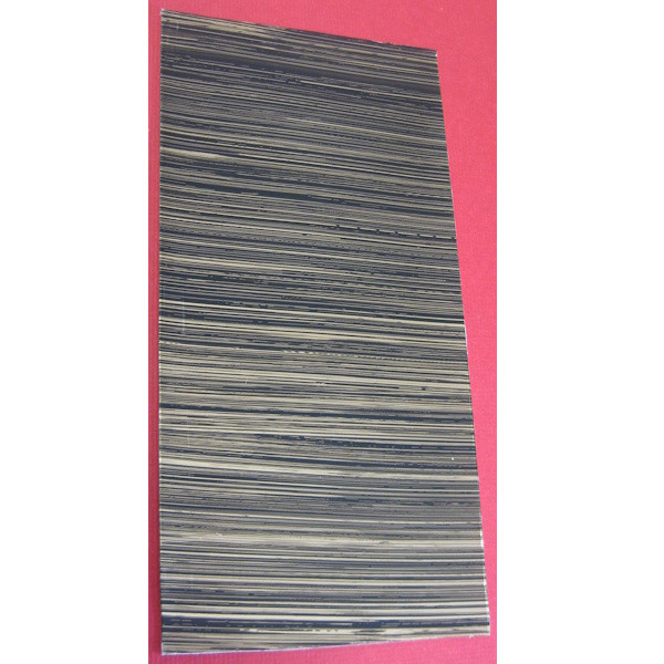 7007251 Kerzen Wachsplatte handbemalt gestreift dunkelbraun 200x100mm