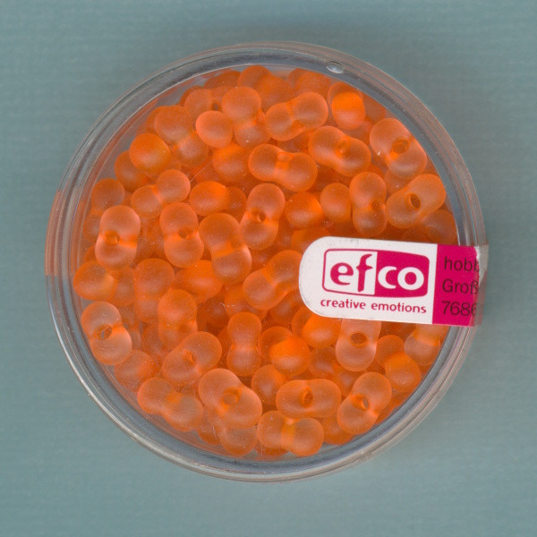 1060816 Farfalle Perlen 6,5x3,2mm NEON orange transparent matt 17g