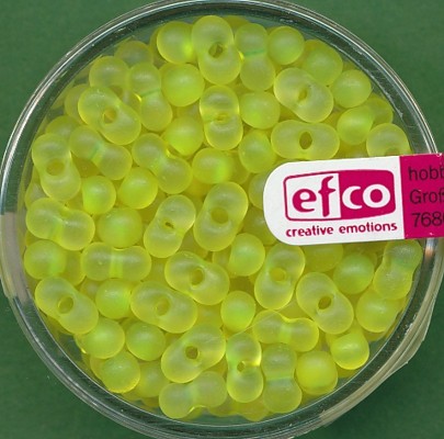 1060807 Farfalle Perlen 6,5x3,2mm NEON gelb transparent matt 17g