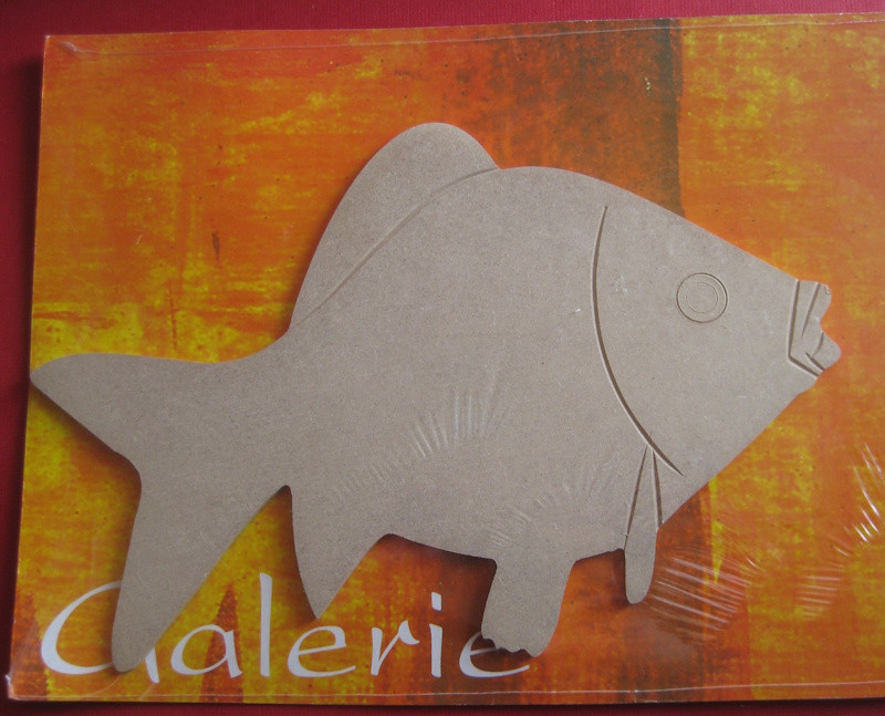 084030000 Holz Dekor Goldfisch 27,5x18,5cm