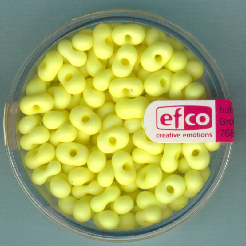 1060907 Farfalle Perlen 6,5x3,2mm NEON gelb opak matt 17g