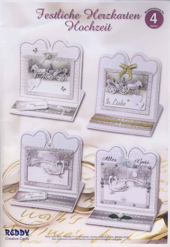 80494 Bastelset Festliche Herzkarten Hochzeit
