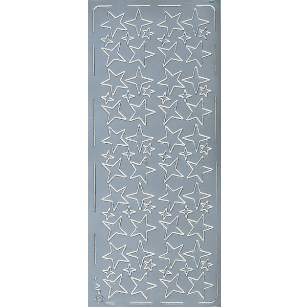 pu032s Sticker Sterne 11 silber