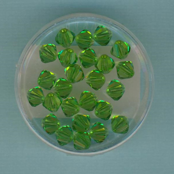 pc650520 Preciosa Bicone 6mm peridot 25 Stück