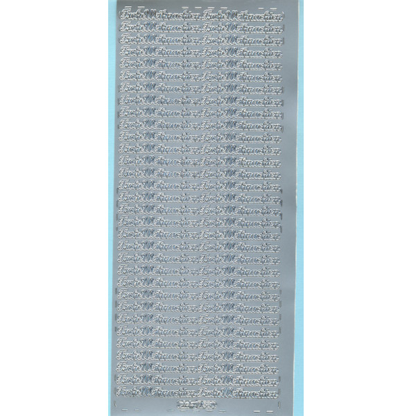 pu580s Sticker Frohe Weihnachten 17 silber