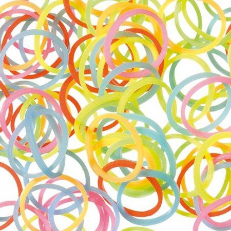 Gummiringe neon multicolor
