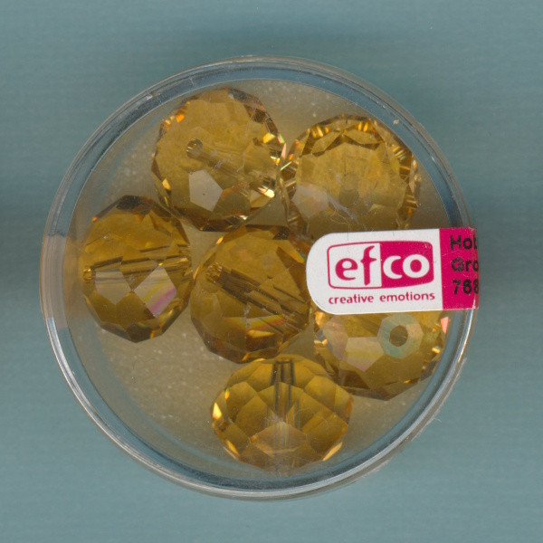 2130074 Glasfacettenperlen Brillance 10x14mm gelb 6 Stück