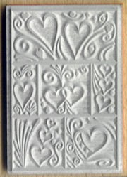 Stempel Mosaik mit Herzen