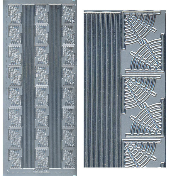 pu332s Sticker Ecken und Linien 1 silber