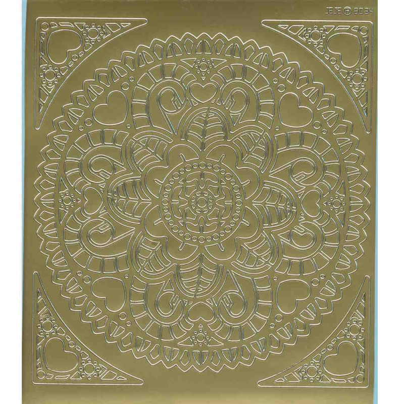 39240g Mandala Sticker Ornament 4 gold