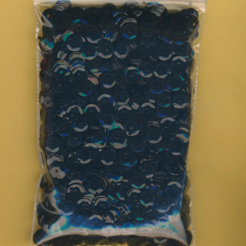 a001611 Pailletten gewölbt 6mm schwarz 30g